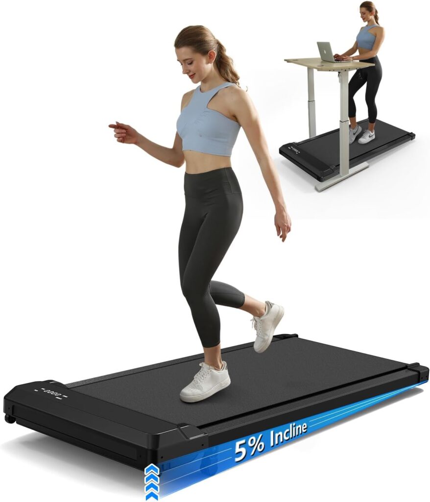 4-in-1 Walking Pad Treadmill with LED Display,5% Manual Incline Portable Walking Pad for Home  Office,2.5 HP Under Desk Treadmill with Remote Control | 265LBS,No Assembly