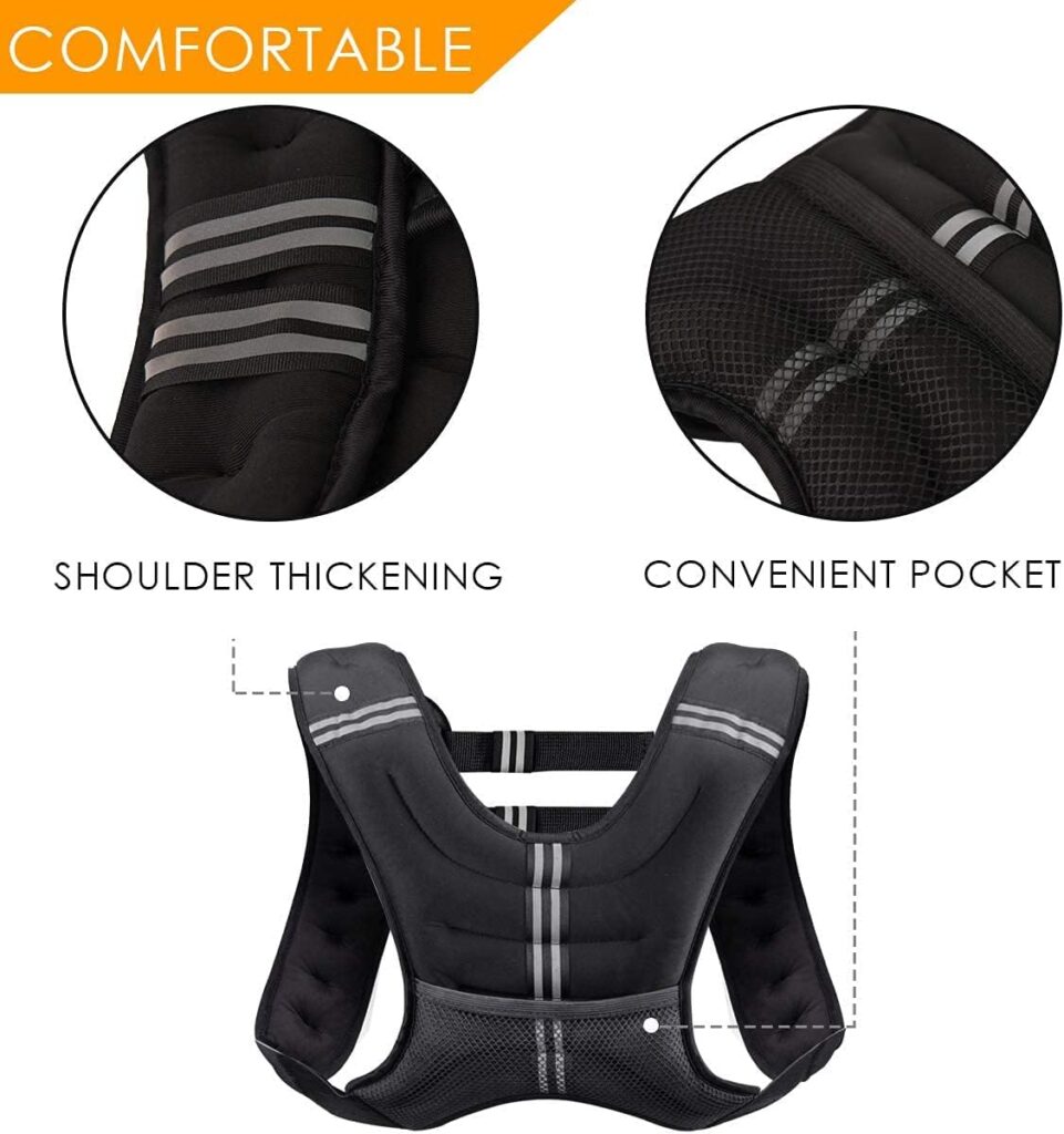 Prodigen Running Weight Vest for Men Women Kids 8 12 16 20 Lbs Weights Included, Body Weight Vests for Training Workout, Jogging, Cardio, Walking, Elite Adjustable Weighted Vest Workout Equipment