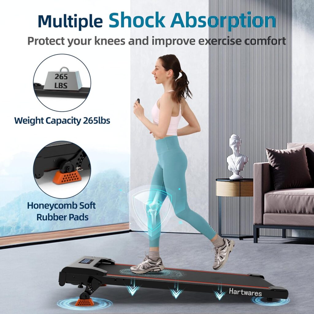 Walking Pad Treadmill Under Desk Treadmill,Walking Pad Treadmills for Home Portable Treadmill with Remote Control,2.5HP Brushless Motorized Walking Treadmill,2 in 1 Treadmill for Home Office