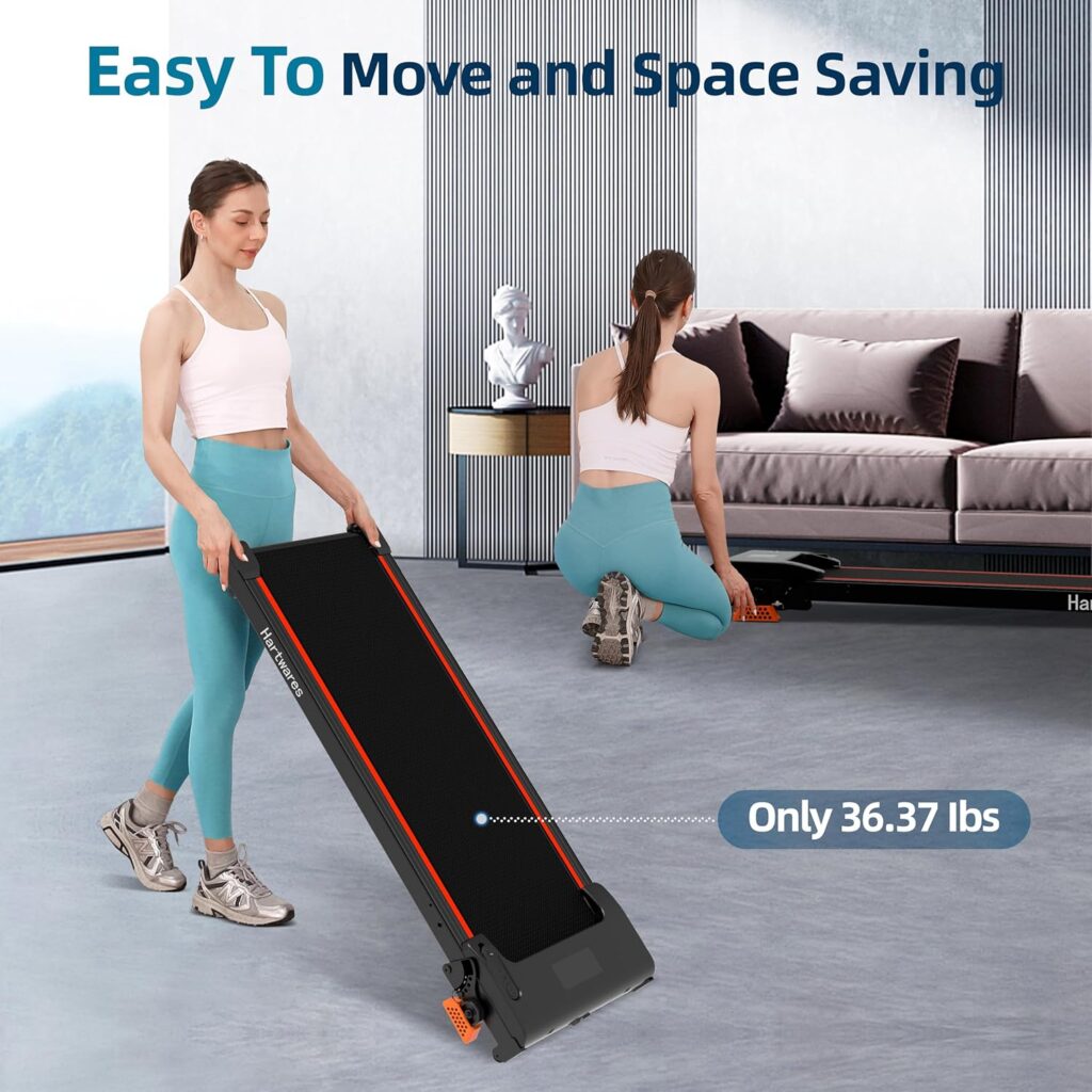 Walking Pad Treadmill Under Desk Treadmill,Walking Pad Treadmills for Home Portable Treadmill with Remote Control,2.5HP Brushless Motorized Walking Treadmill,2 in 1 Treadmill for Home Office