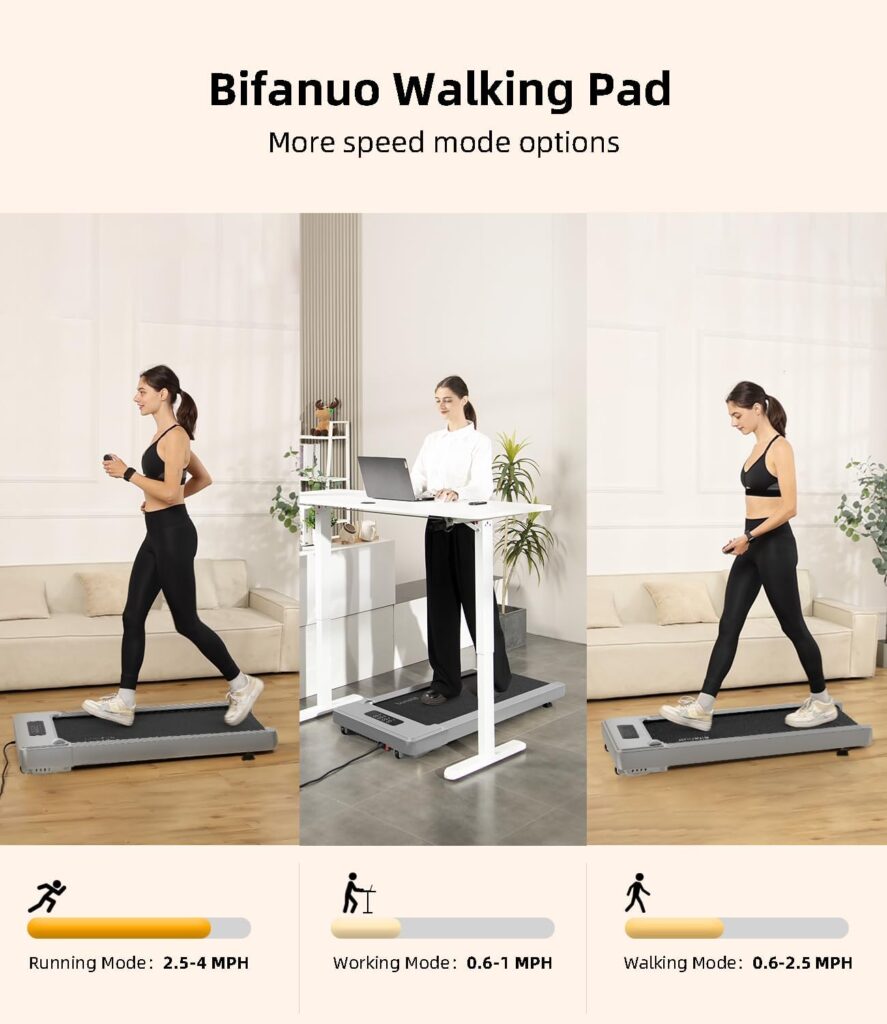 Walking Pad - Under Desk Treadmill, Treadmills for Home/Office, Portable Treadmill, Walking Pad Treadmill Under Desk with Remote Control LED Display- Ideal for Fitness Enthusiasts