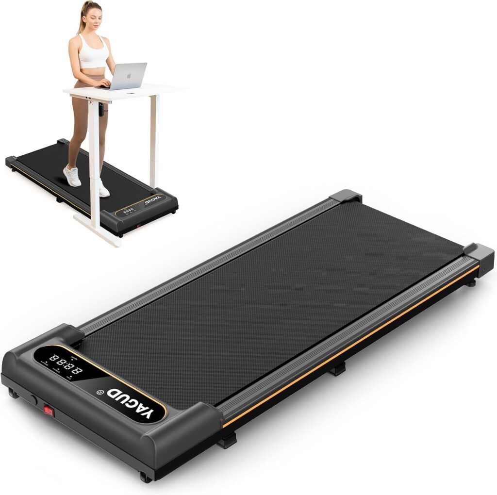 Walking Pad, Walking Pad Treadmill for Home Office, Portable Under Desk Treadmill with Remote Control and LED Display, Walking Jogging Running Machine